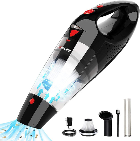 Handheld Vacuum Wireless Portable 10000Pa - Cordless Lightweight Low-Noise Fast Charging USB Vacuum Cleaner 800mL Capacity With LED Light Washable HEPA Filter Easy Cleaning For Home Office Car - Portable Vacuum - MAGM Enterprises LLC