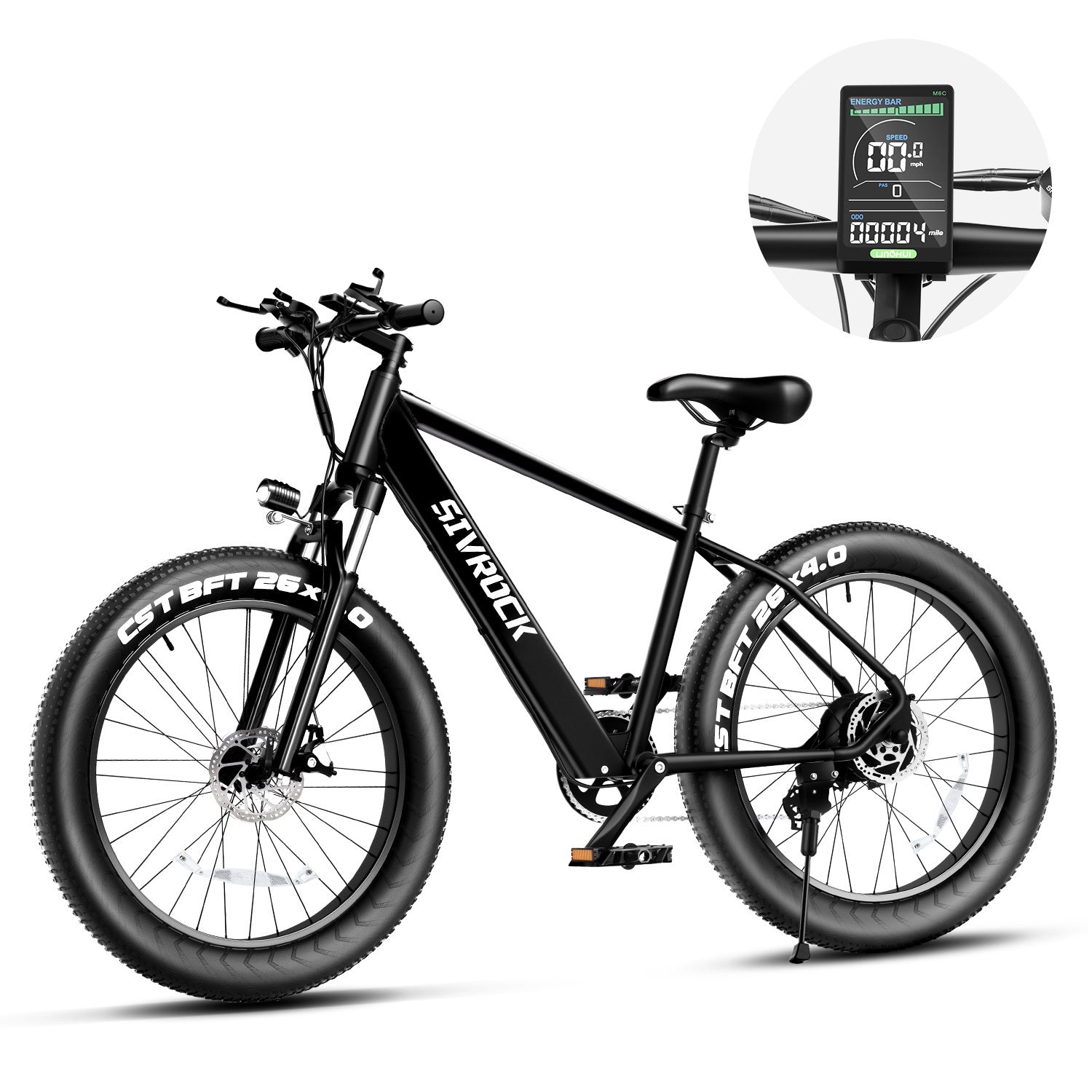 Professional Electric Bike For Adults, 26 X 4.0 Inches Fat Tire Electric Mountain Bicycle, 1000W Motor 48V 15Ah Ebike For Trail Riding, Excursion And Commute, UL And GCC Certified - MAGM Enterprises LLC