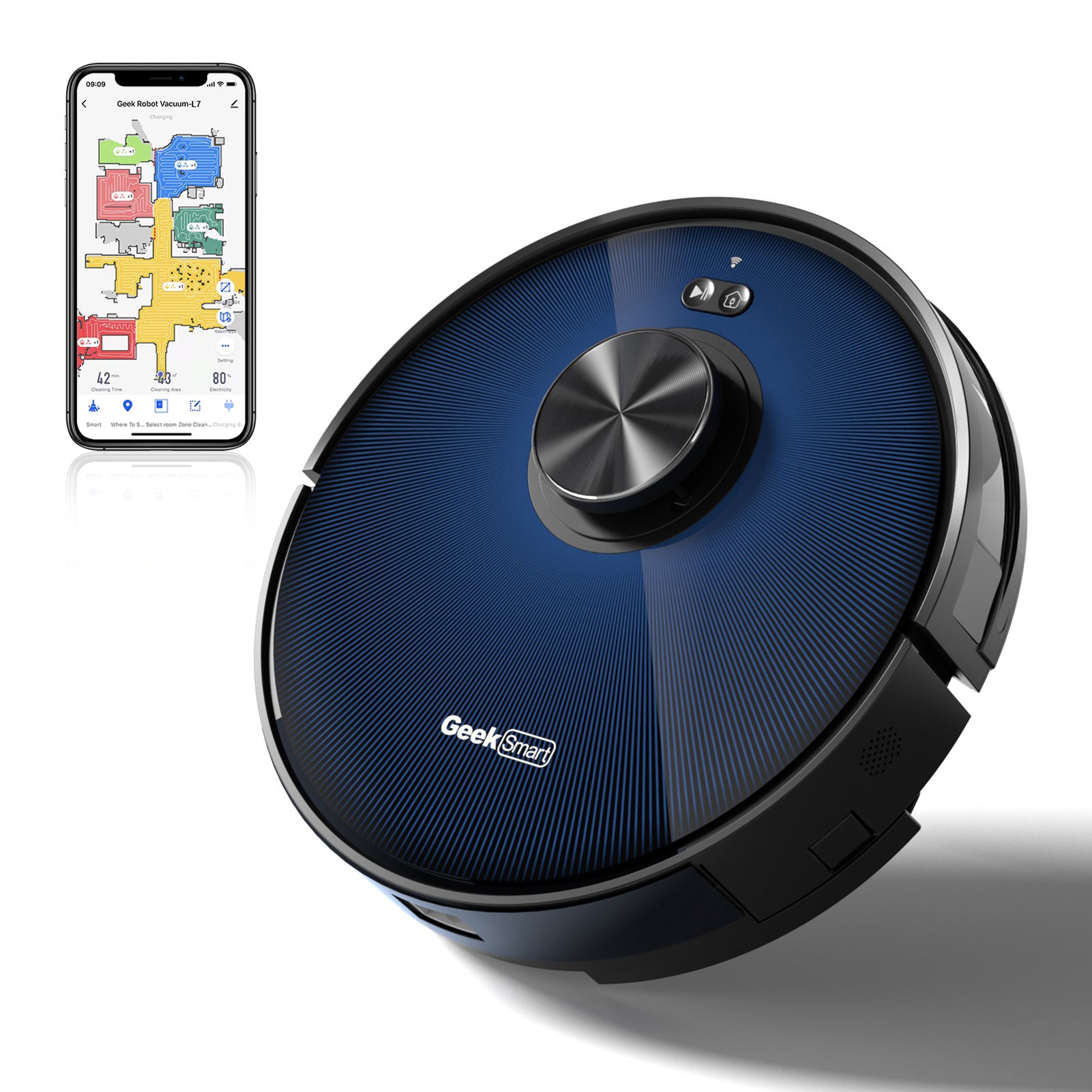 Geek Smart L7 Robot Vacuum Cleaner And Mop, LDS Navigation, & Wifi Connected - HOME VACUUM ROBOT - MAGM Enterprises LLC