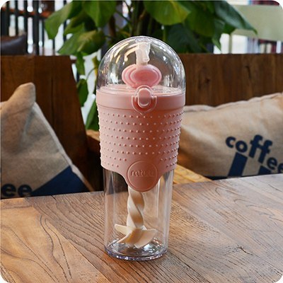 500ML Plastic Water bottles Protein Shaker Blender Bottles with straw BPA Free Portable Sport My Water bottles - Mag Max Mart