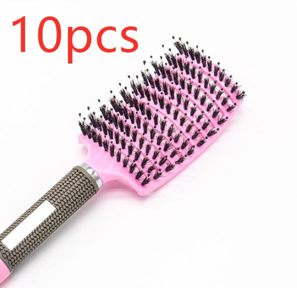 Hairbrush Anti Klit Brushy Haarborstel Women Detangler Hair Brush Bristle Nylon Scalp Massage  Teaser Hair Brush Comb - Mag Max Mart