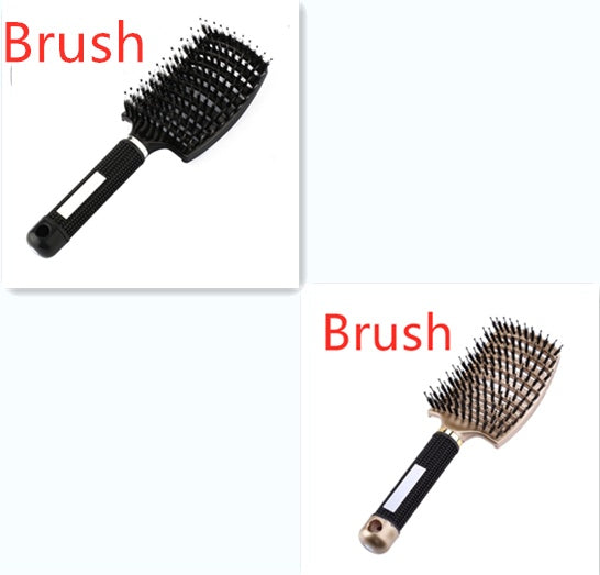 Hairbrush Anti Klit Brushy Haarborstel Women Detangler Hair Brush Bristle Nylon Scalp Massage  Teaser Hair Brush Comb - Mag Max Mart