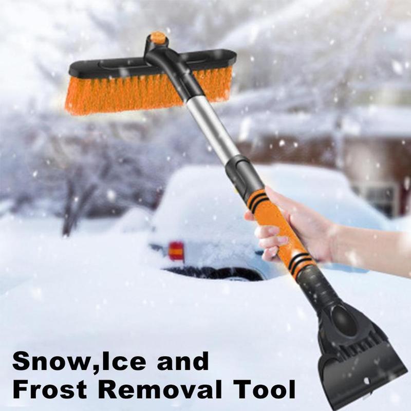 Car Cleaning Brush Ice Scraper Detachable Snow Shovel Brush Dust Remove Brush Auto Windshield Extendable Snow Brush Foam Handle - MAGM Enterprises LLC