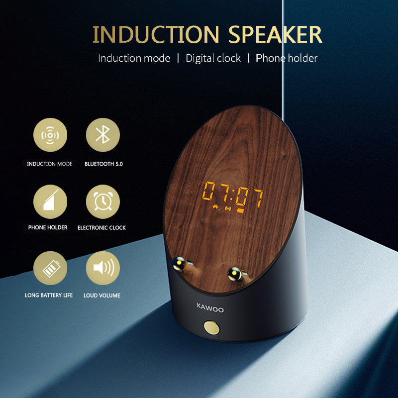 Wooden Bluetooth Speaker Smart Induction & Phone Holder - Mag Max Mart