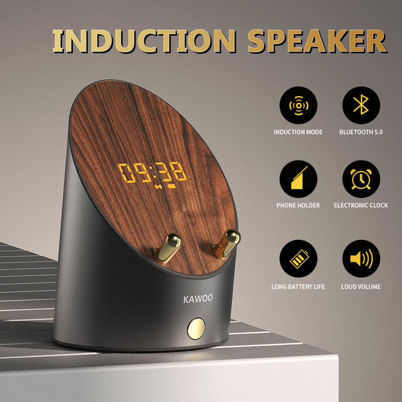 Wooden Bluetooth Speaker Smart Induction & Phone Holder - Mag Max Mart