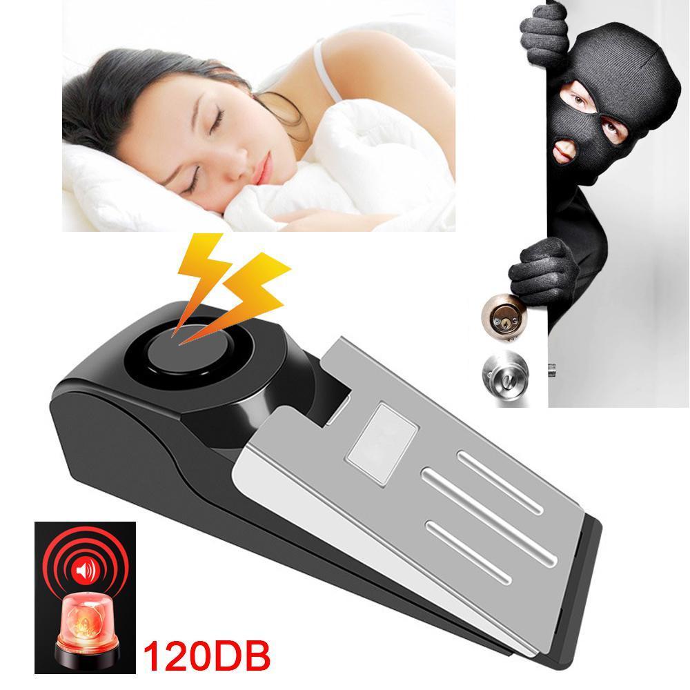 Electronic Burglar Alarm Intelligent Home Security Wedge Door Stop Alarm System Device Hotel Intruder Alert Detection - MAGM Enterprises LLC