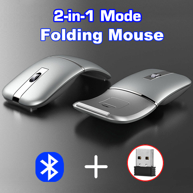 Dual-mode Bluetooth Wireless Mouse Rechargeable Ultra-thin Mute Desktop Laptop Office - MAGM Enterprises LLC