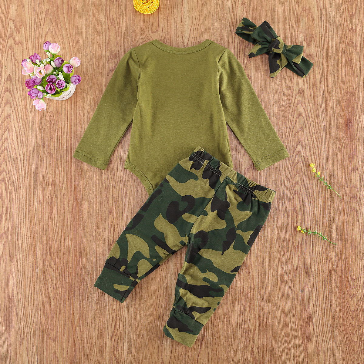 New Products Set Letter Camouflage Printed Children Set - Shirt & Pent for Girl - MAGM Enterprises LLC