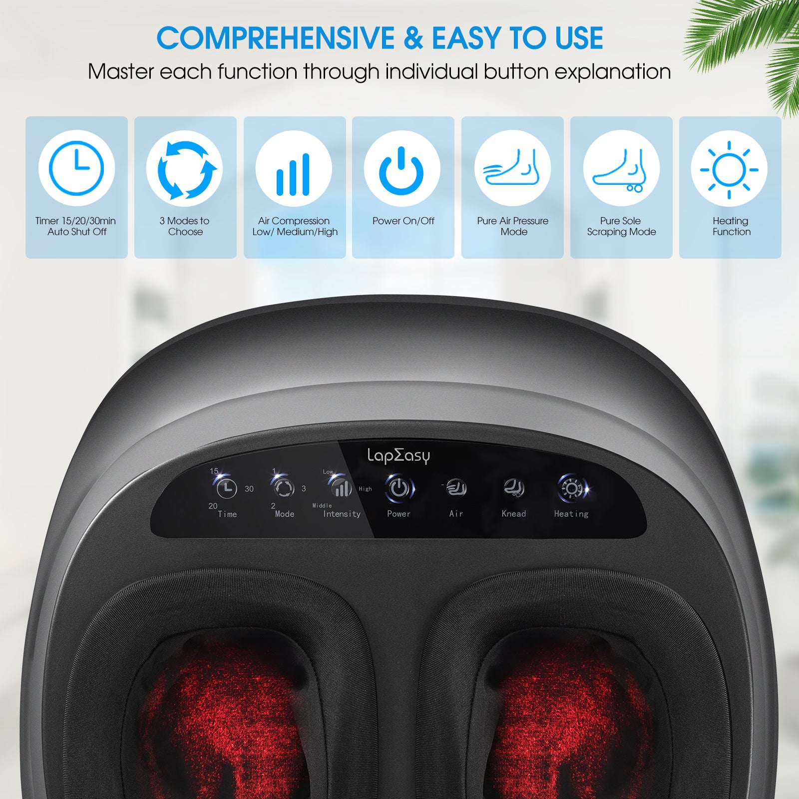 Foot Massager Machine With Heat And Massage Gifts For Men And Women Shiatsu Deep Kneading Electric Feet Massager For Home And Office Use - Mag Max Mart