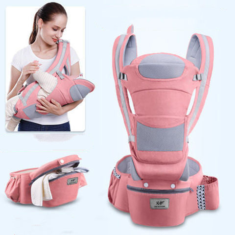 Ergonomic Baby Carrier Infant Baby Hipseat Carrier 3 In 1 Front Facing Ergonomic Kangaroo Baby Wrap Sling - MAGM Enterprises LLC