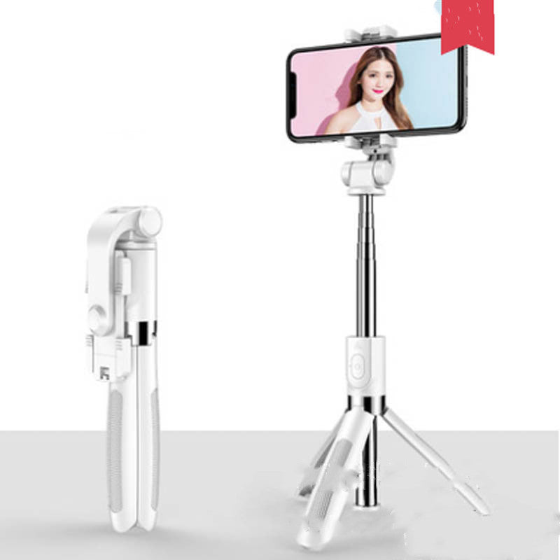 Compatible with Apple, Tripod Selfie Stick Mobile Universal Live Triangle Bracket One Bluetooth Selfie Artifact - MAGM Enterprises LLC