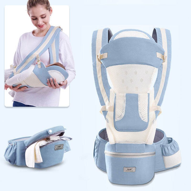 Ergonomic Baby Carrier Infant Baby Hipseat Carrier 3 In 1 Front Facing Ergonomic Kangaroo Baby Wrap Sling - MAGM Enterprises LLC