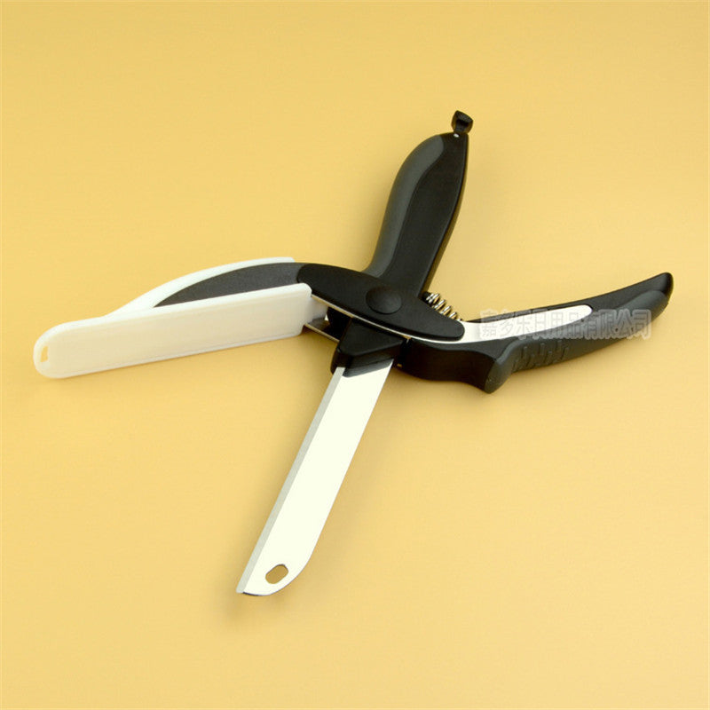 Stainless Steel Scissors Multifunctional Scissors Cutting Machine 2 In 1 Cutting Board Utility Knife - MAGM Enterprises LLC