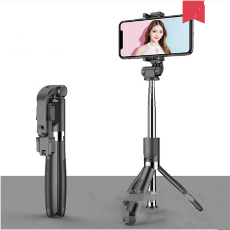 Compatible with Apple, Tripod Selfie Stick Mobile Universal Live Triangle Bracket One Bluetooth Selfie Artifact - MAGM Enterprises LLC