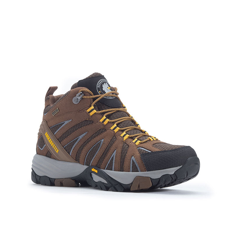 ROCKROOSTER Bedrock Brown 6 Inch Waterproof Hiking Boots with VIBRAM® - Mag Max Mart