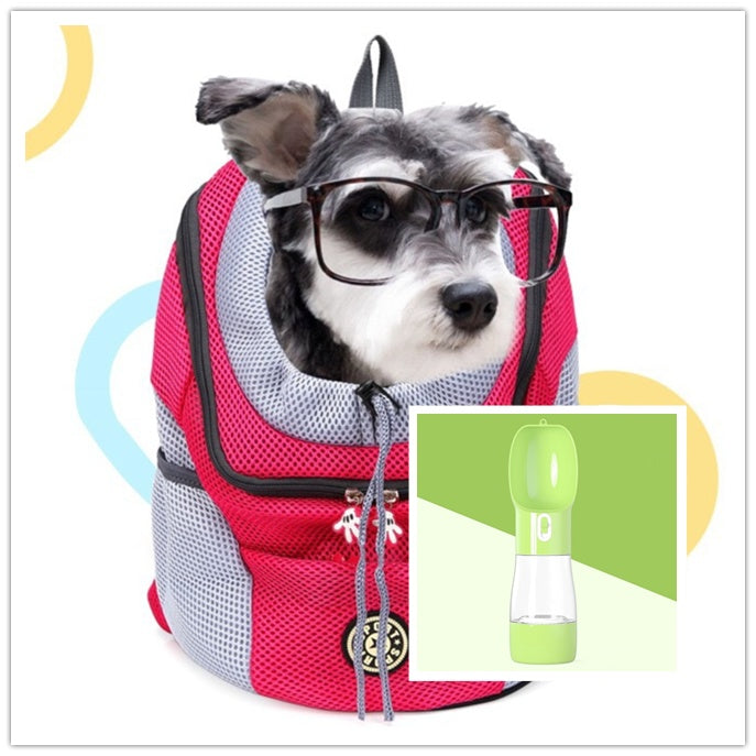 Pet Dog Carrier Carrier For Dogs Backpack Out Double Shoulder Portable Travel Outdoor Carrier Bag Mesh - MAGM Enterprises LLC