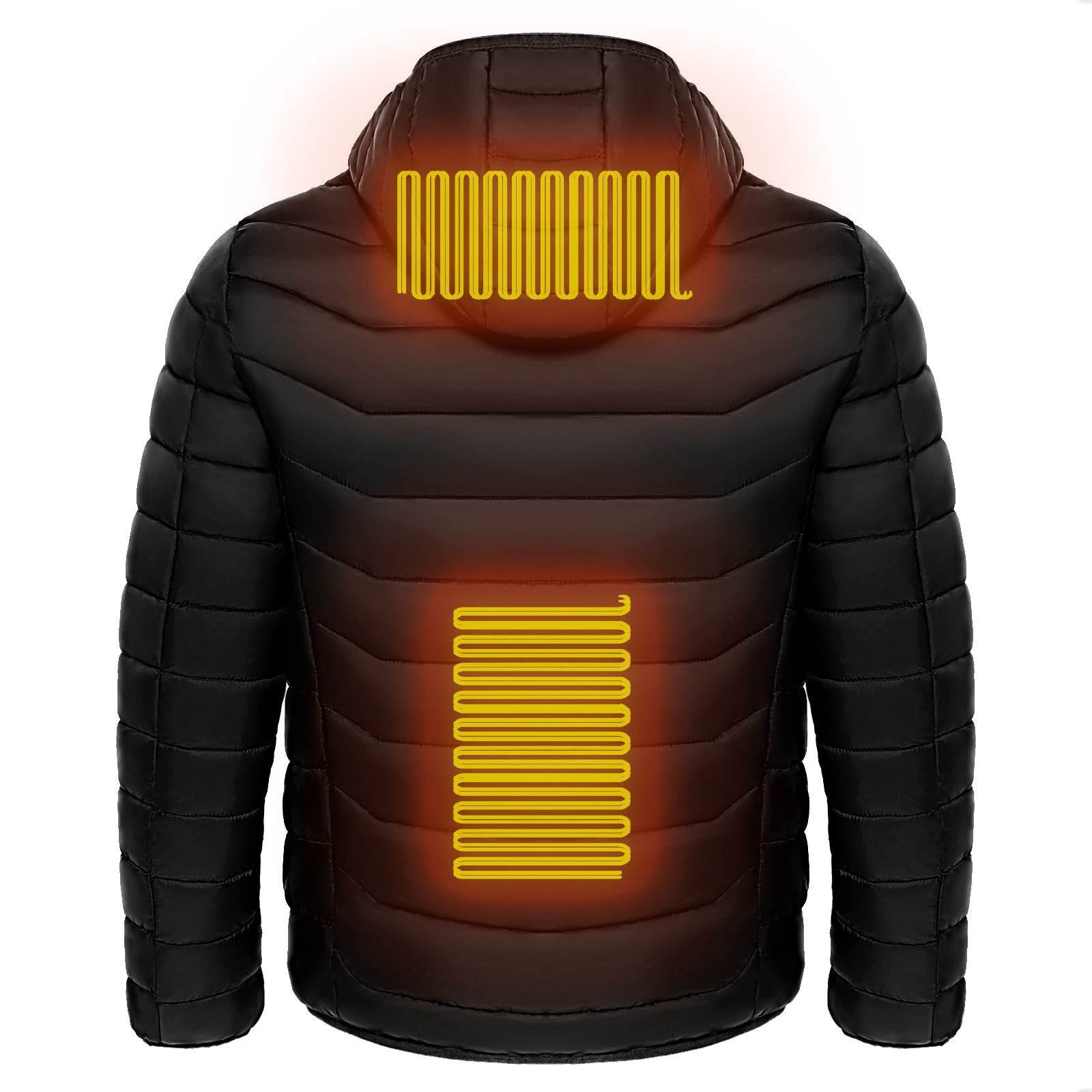 Men Heated Puffer Jacket Electric Heating Coat Insulated Hood Windbreaker 9Heat Zones - Mag Max Mart