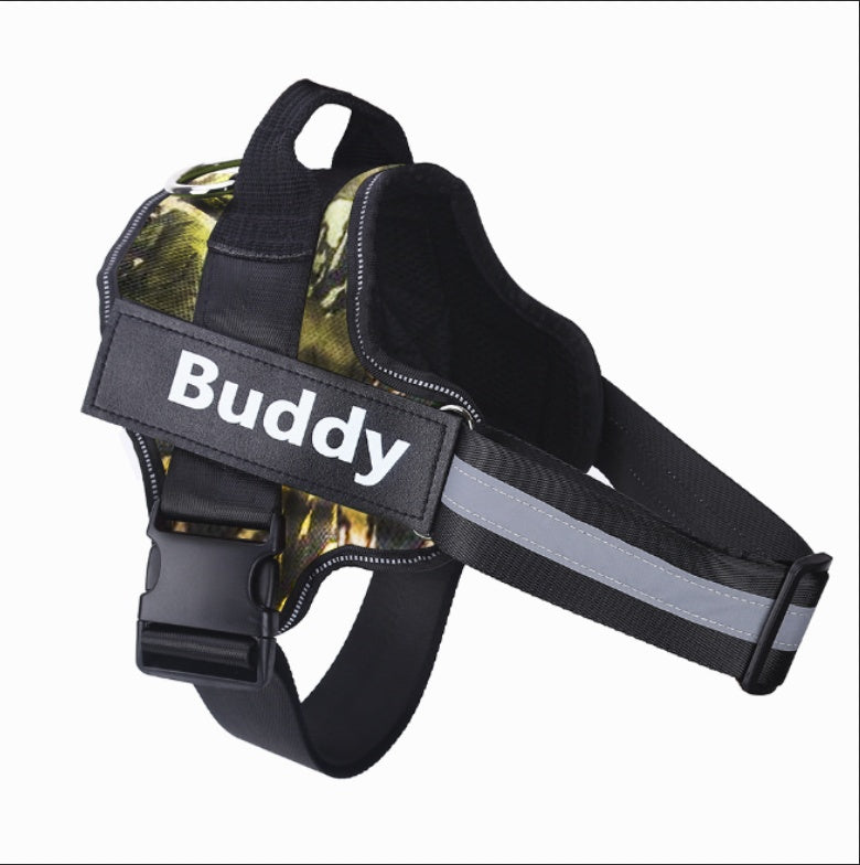 Personalized Dog Harness NO PULL Reflective Breathable Adjustable Pet Harness Vest For Small Large Dog Custom Patch Pet Supplies - MAGM Enterprises LLC