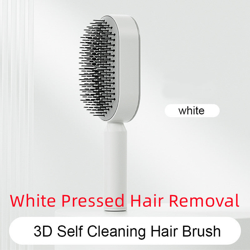 Self Cleaning Hair Brush For Women One-key Cleaning Hair Loss Airbag Massage Scalp Comb Anti-Static Hairbrush -Detangling hair brushes - Mag Max Mart