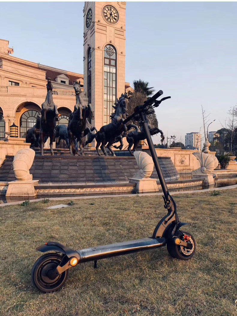 Double Drive Folding Scooter With Wide Tires - MAGM Enterprises LLC