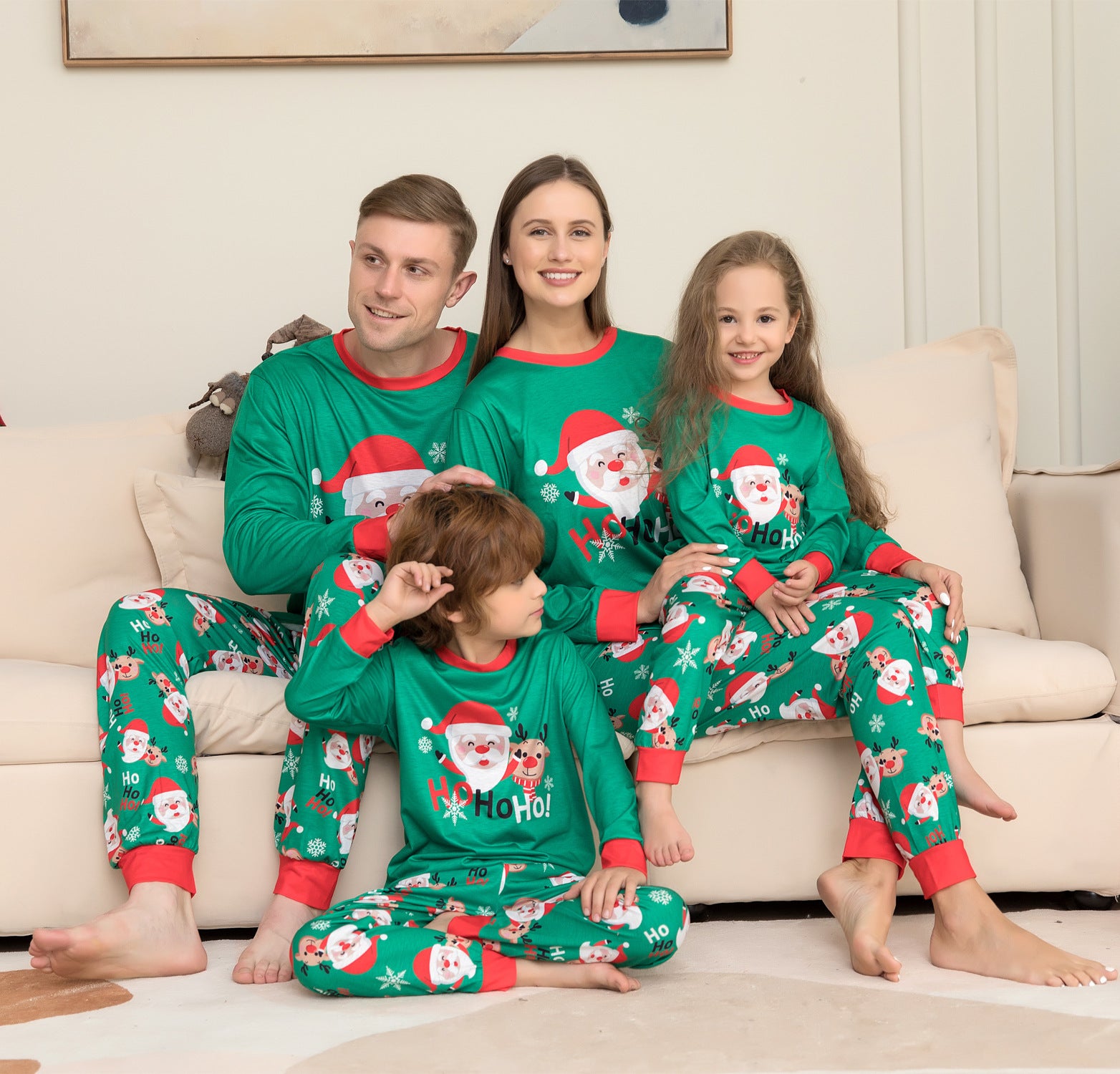 Christmas Pajamas For Family Matching Family Christmas PJs Sets Santa Claus Printed Top Sleepwear - MAGM Enterprises LLC