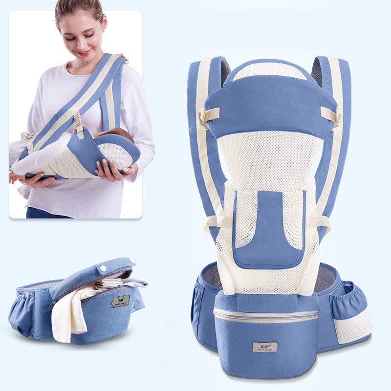 Ergonomic Baby Carrier Infant Baby Hipseat Carrier 3 In 1 Front Facing Ergonomic Kangaroo Baby Wrap Sling - MAGM Enterprises LLC