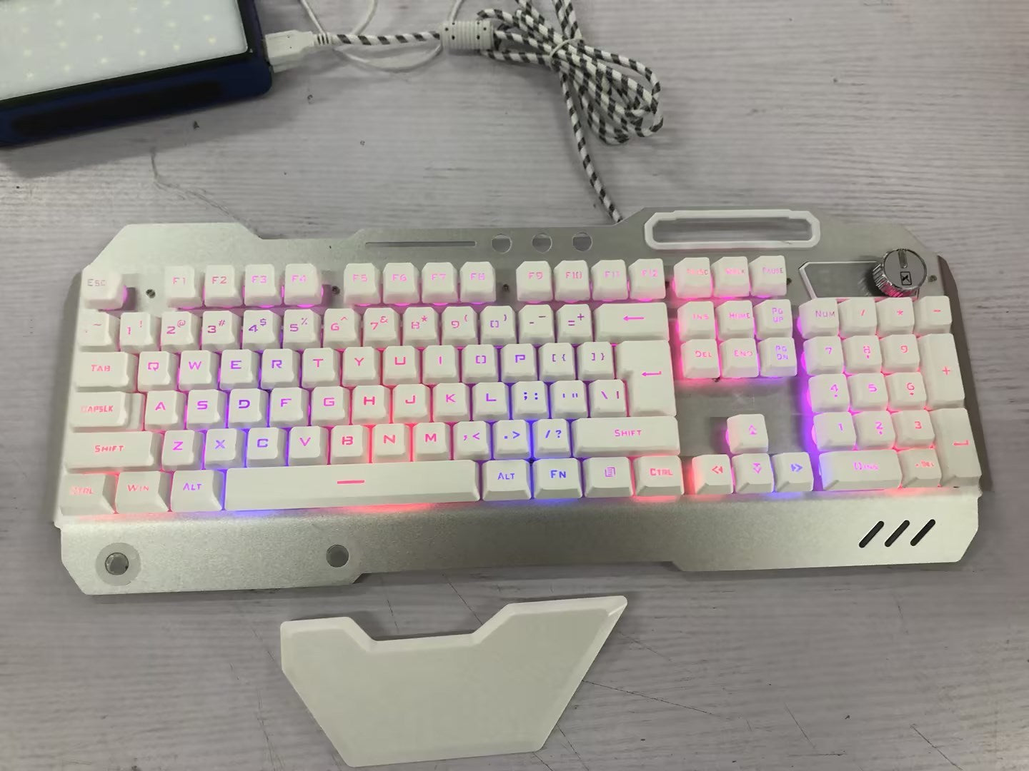 ErgonomicWired Gaming Keyboard with RGB Backlight Phone Holder - MAGM Enterprises LLC