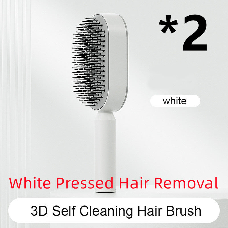 Self Cleaning Hair Brush For Women One-key Cleaning Hair Loss Airbag Massage Scalp Comb Anti-Static Hairbrush -Detangling hair brushes - Mag Max Mart