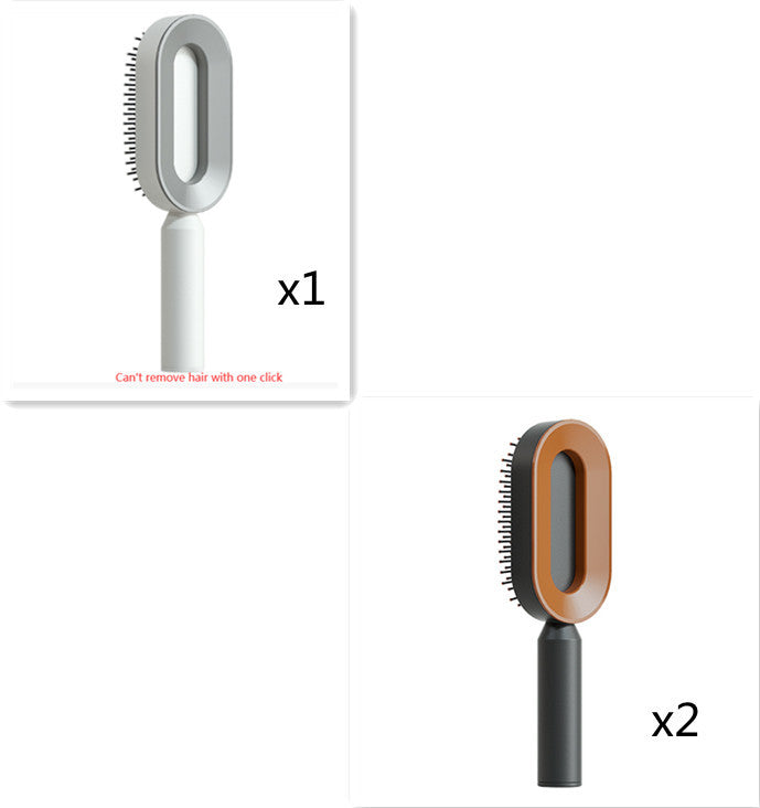 Self Cleaning Hair Brush For Women One-key Cleaning Hair Loss Airbag Massage Scalp Comb Anti-Static Hairbrush -Detangling hair brushes - Mag Max Mart