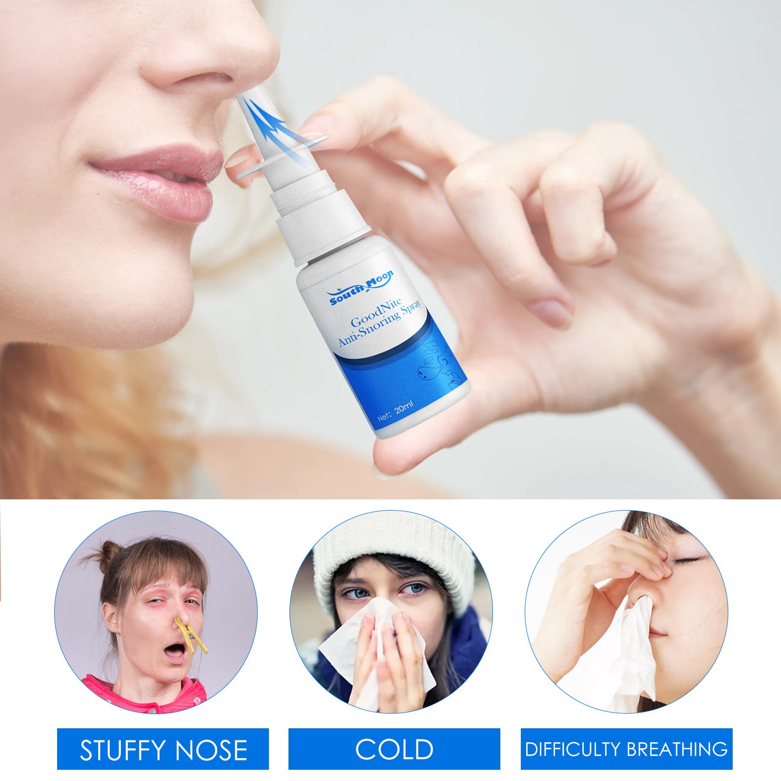 Snore Stop Anti-snoring Anti-snore Relieving Nasal Sleep Anti-snore Spray - MAGM Enterprises LLC