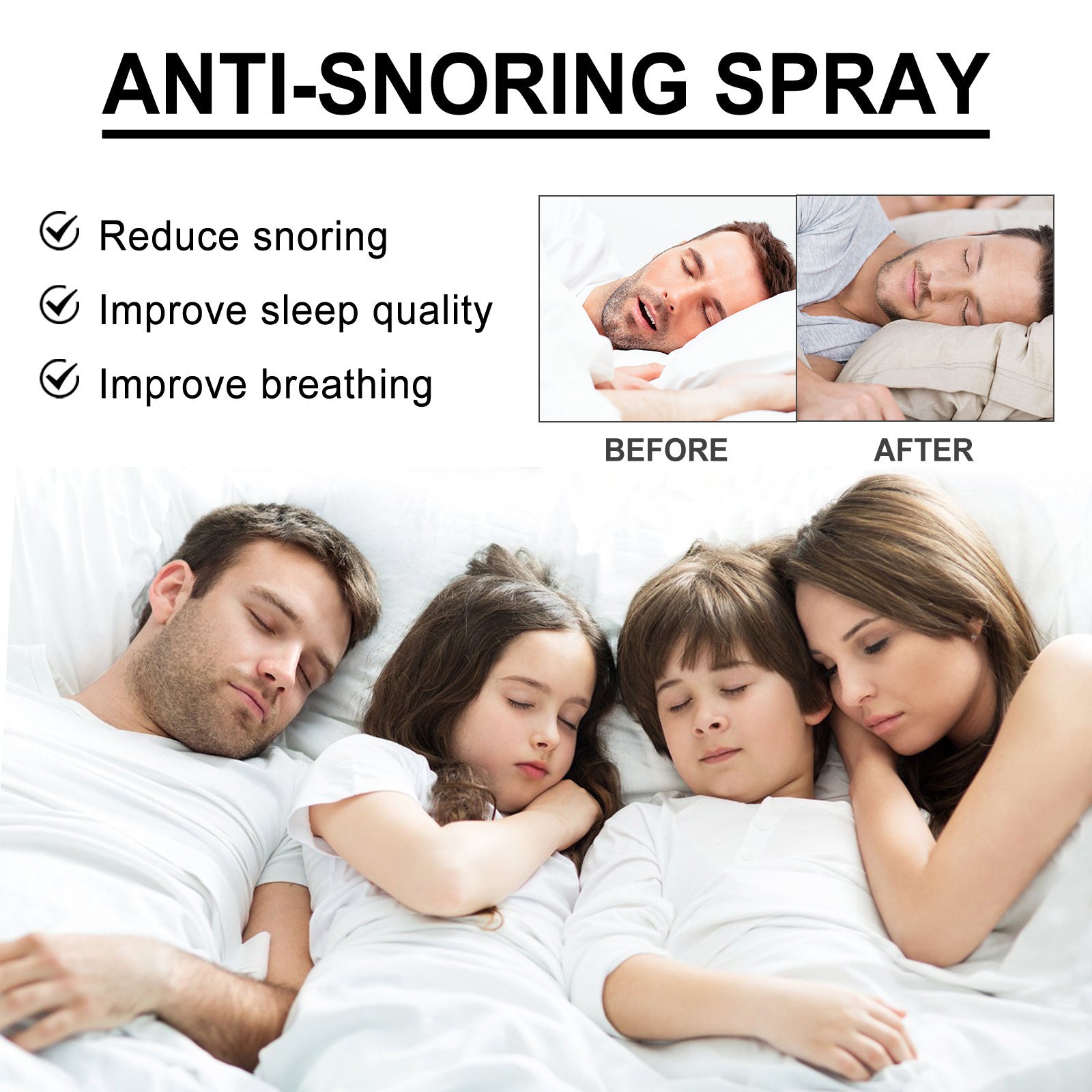 Alleviate Congestion At Night Snore Stop Snoring Nasal Care Spray - MAGM Enterprises LLC