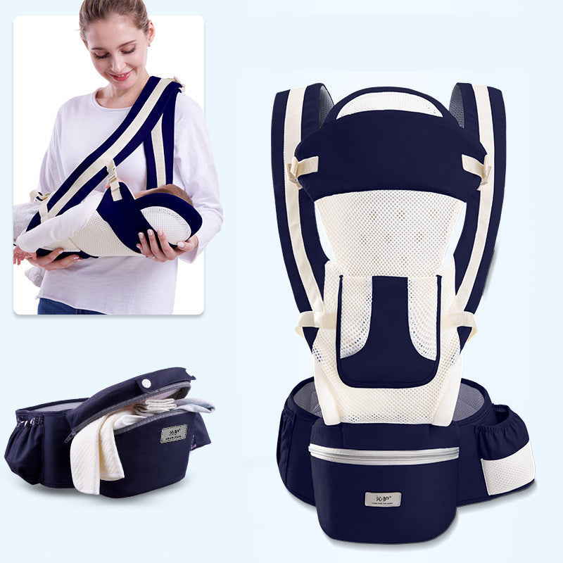 Ergonomic Baby Carrier Infant Baby Hipseat Carrier 3 In 1 Front Facing Ergonomic Kangaroo Baby Wrap Sling - MAGM Enterprises LLC