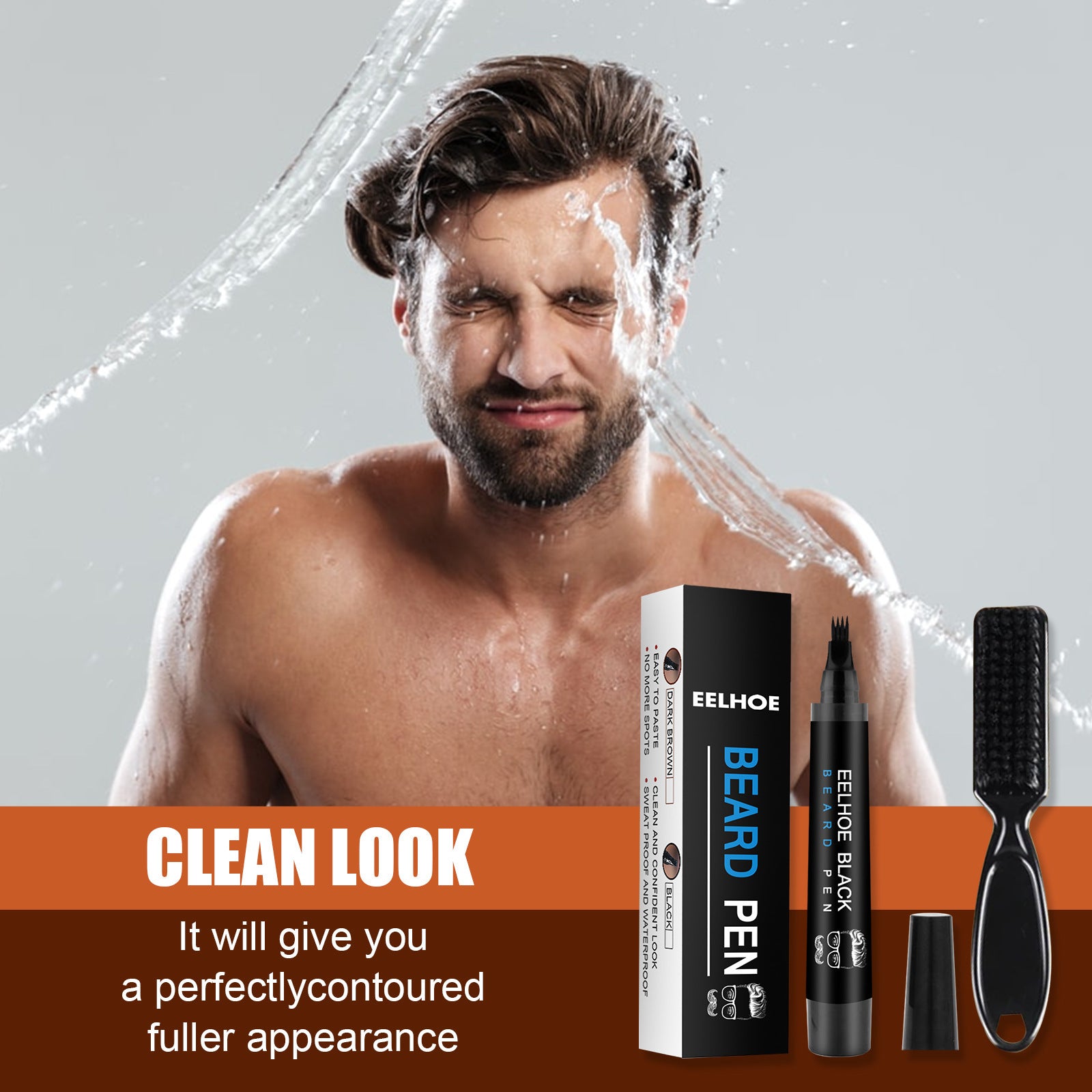 Water-proof Sweat-proof Beard Pen with Detangling brushe for MEN - Mag Max Mart