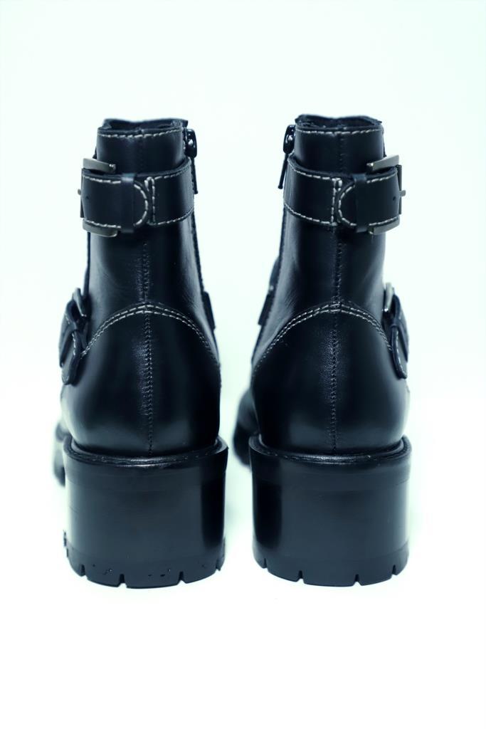 Terminator Black Platform Block Heel Bootie - Mag Max Mart