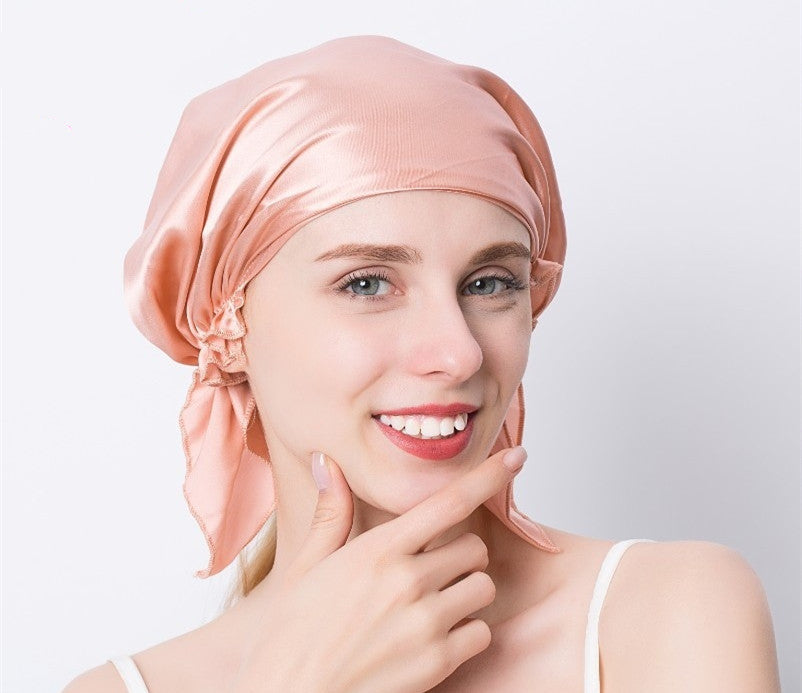 Women's Triangle Mulberry Silk Nightcap - Silk Bonnet for Women - MAGM Enterprises LLC