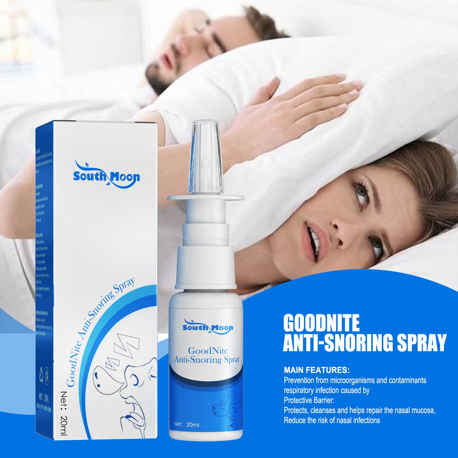 Snore Stop Anti-snoring Anti-snore Relieving Nasal Sleep Anti-snore Spray - MAGM Enterprises LLC