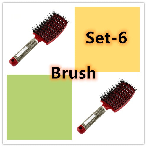 Hairbrush Anti Klit Brushy Haarborstel Women Detangler Hair Brush Bristle Nylon Scalp Massage  Teaser Hair Brush Comb - Mag Max Mart