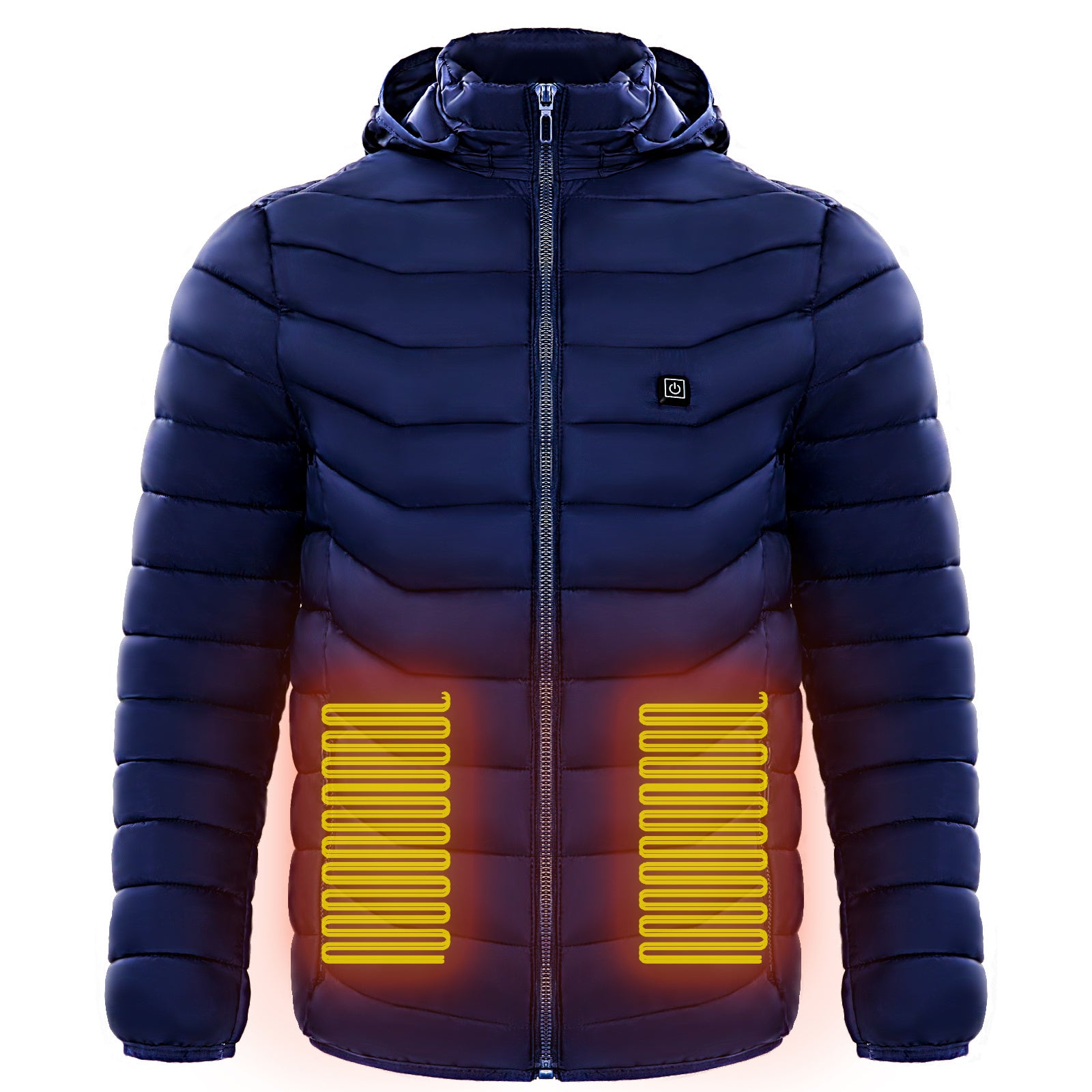 Men Heated Puffer Jacket Electric Heating Coat Insulated Hood Windbreaker 9Heat Zones - Mag Max Mart