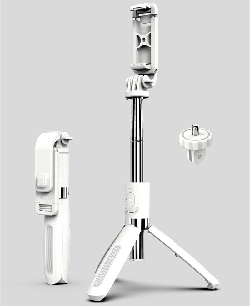 Compatible with Apple, Tripod Selfie Stick Mobile Universal Live Triangle Bracket One Bluetooth Selfie Artifact - MAGM Enterprises LLC