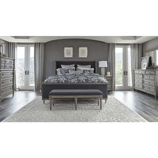 Alderwood 5-pieces Eastern King Bedroom Set French Grey - MAGM Enterprises LLC