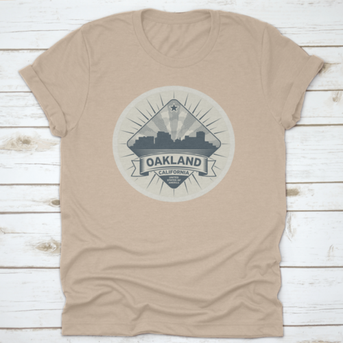 Architectural Stamp Of Oakland, USA T-Shirt for Men & Women - Unisex - Mag Max Mart