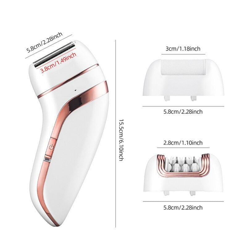 Epilator for Women 3 In 1 Electric Shaving Hair Removal Trimmer Bikini - Mag Max Mart