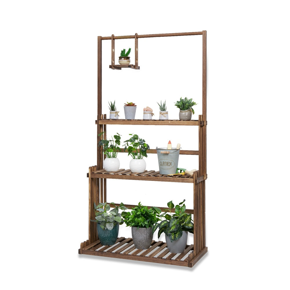 3 Tier Wooden Plant Home Decor Stand - Mag Max Mart