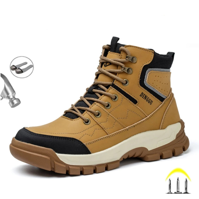 New Safety Shoes Men Boots High Top Work Sneakers Steel Toe Cap - MAGM Enterprises LLC