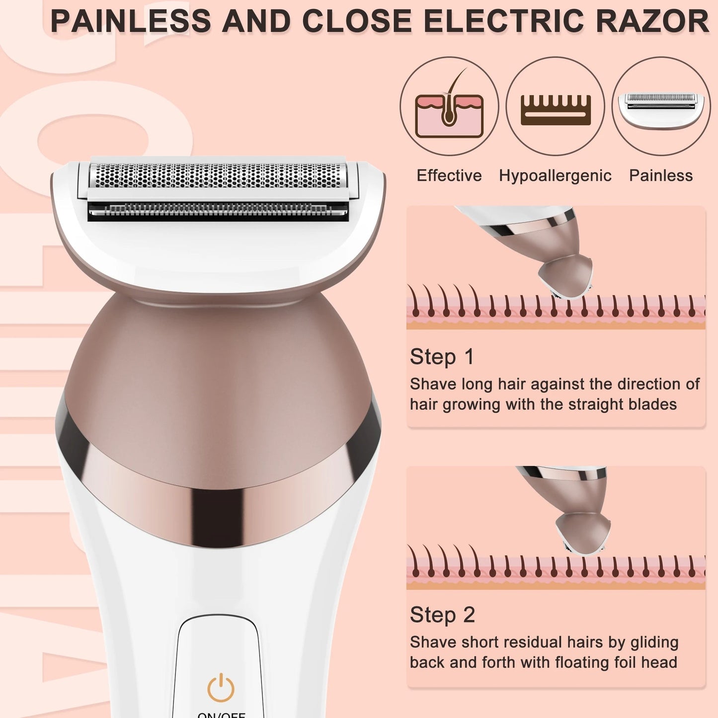 Electric Epilator Hair Removal for Women 5 in 1 Shaver for Legs Arms - Mag Max Mart