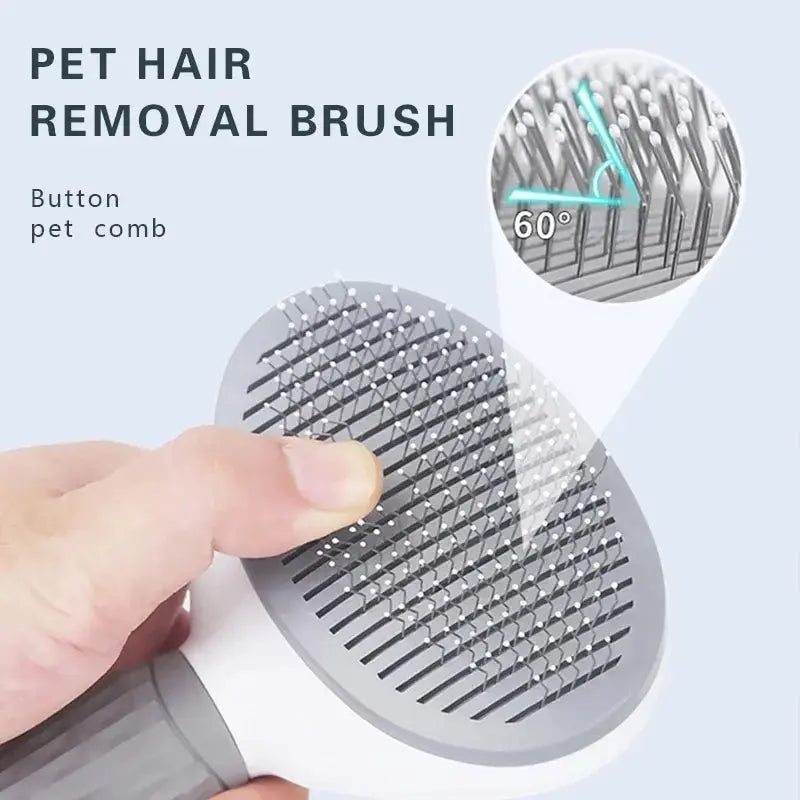 Pet Dog Brush Cat Comb Self Cleaning Pet Hair Remover Brush For Dogs Cats Grooming Tools Pets Dematting Comb Dogs Accessories - Mag Max Mart