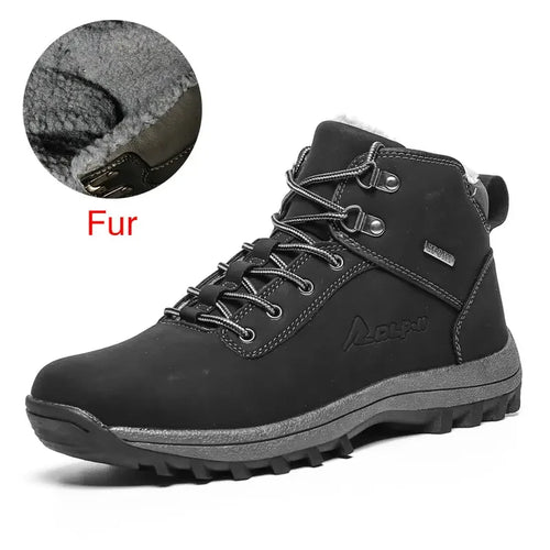 DEKABR Winter Warm Men Boots Genuine Leather Fur Snow Boots - MAGM Enterprises LLC