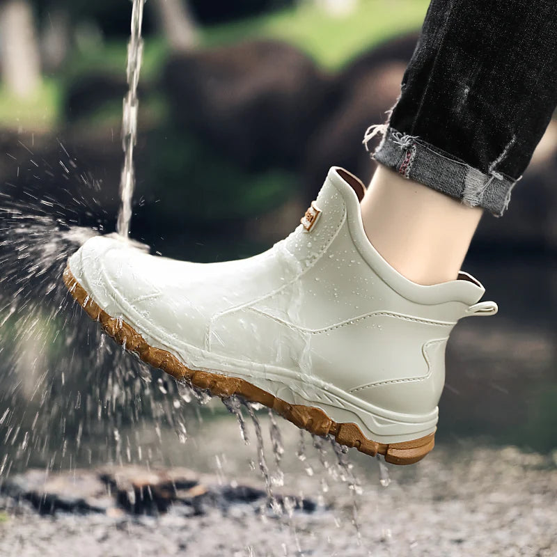 Hot Men's Fashion Rain Boot Men Outdoor Waterproof Slip-on Fishing - MAGM Enterprises LLC