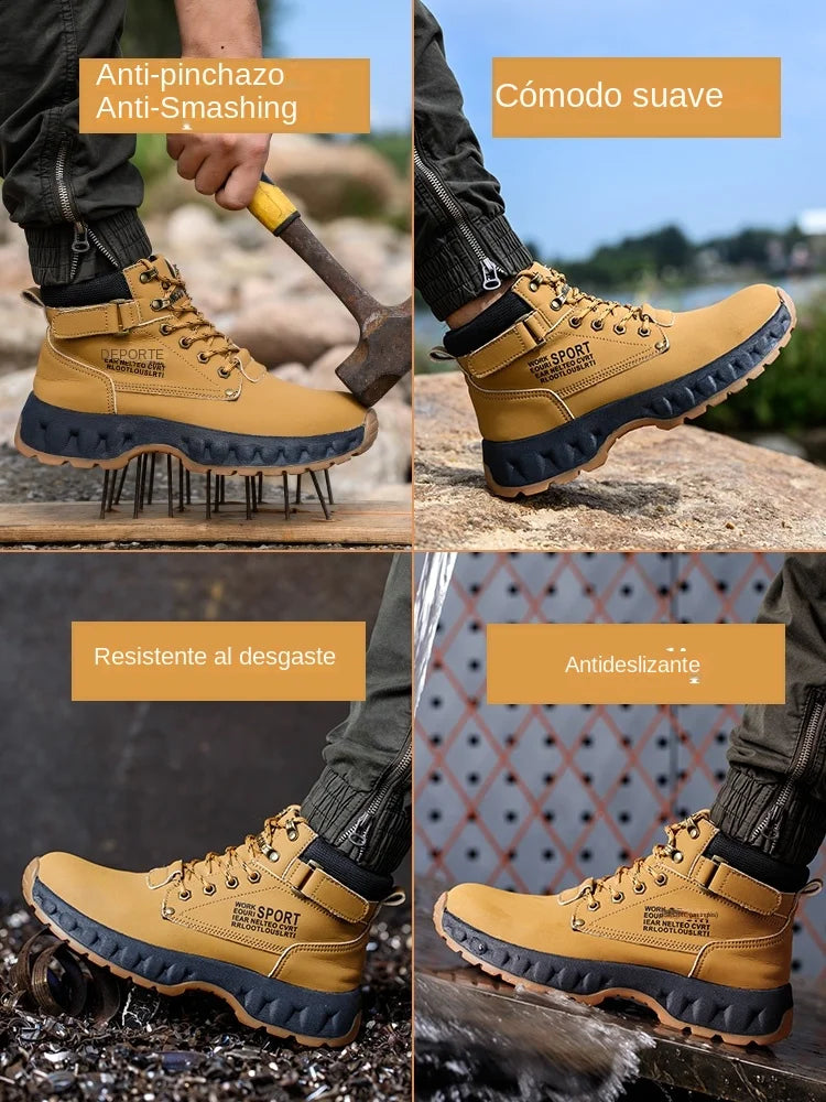 New Safety Shoes Men Boots High Top Work Sneakers Steel Toe Cap - MAGM Enterprises LLC