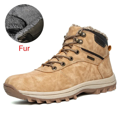 DEKABR Winter Warm Men Boots Genuine Leather Fur Snow Boots - MAGM Enterprises LLC